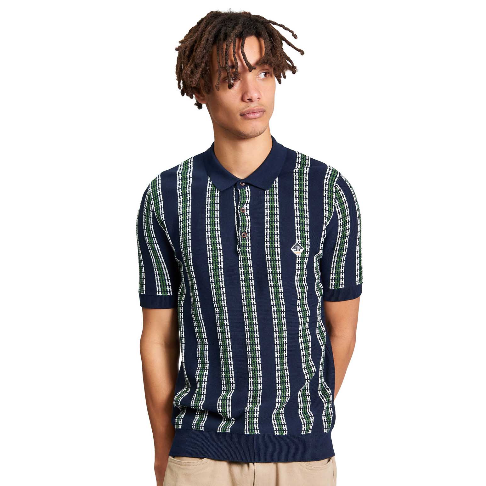Ben Sherman Jacquard Candy Stripe Polo
